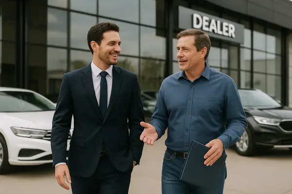 a lawyer and a customer walking together, both smiling from San Jose Lemon Law Attorney in San Jose, CA - Lemon Car Settlement a lawyer and a customer walking together, both smiling from San Jose Lemon Law Attorney in San Jose, CA - Lemon Car Settlement