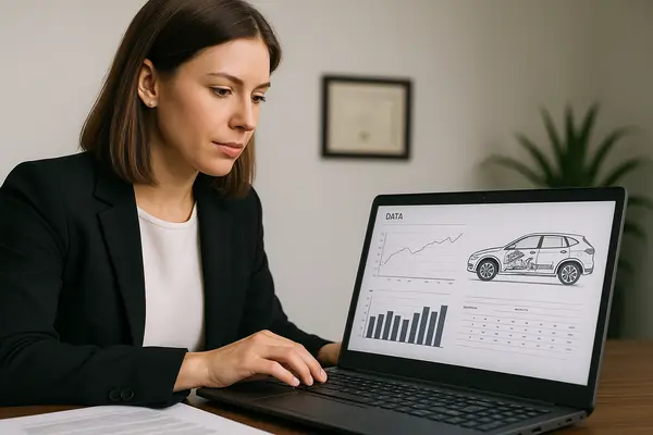a female lawyer showing some data on her laptop from San Jose Lemon Law Attorney in San Jose, CA - Lemon Las For Cadillac Vehicles a female lawyer showing some data on her laptop from San Jose Lemon Law Attorney in San Jose, CA - Lemon Las For Cadillac Vehicles