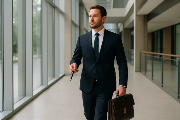 a lawyer walking down a hallway with a briefcase from San Jose Lemon Law Attorney in San Jose, CA - Lemon law for Electric Vehicles a lawyer walking down a hallway with a briefcase from San Jose Lemon Law Attorney in San Jose, CA - Lemon law for Electric Vehicles